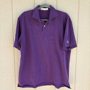 Holderness & Bourne Nagle Polo Men's XL Navy Red Striped Golf Comfort Summer